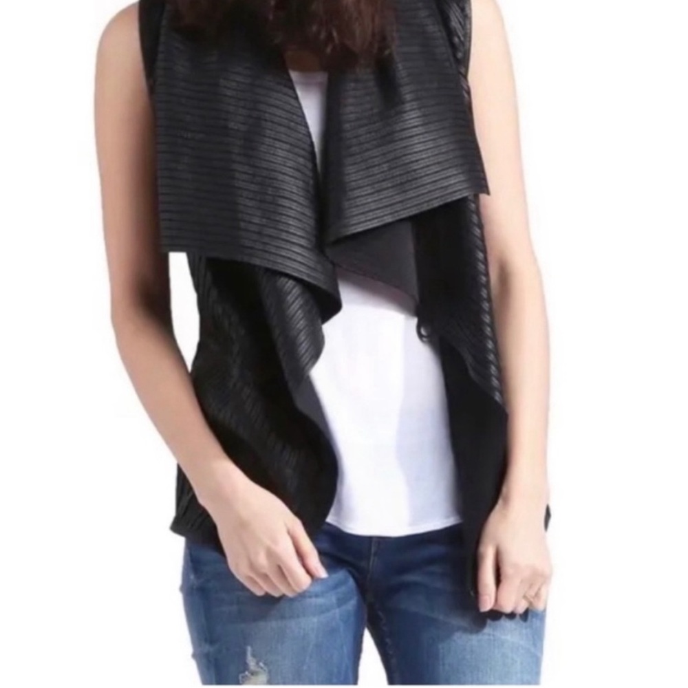Tanner New York Drape Collar Leather Vest🖤